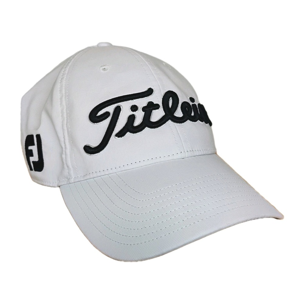 Titleist FootJoy Pro V1 Golf Hat White‎ Black Trucker Cap FJ Logo